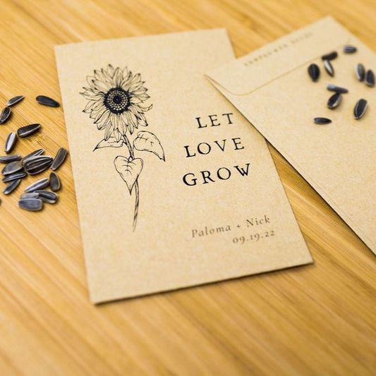 Sunflower Seed Packet - Sunflower Design  - Rubee Seeds & Gifts