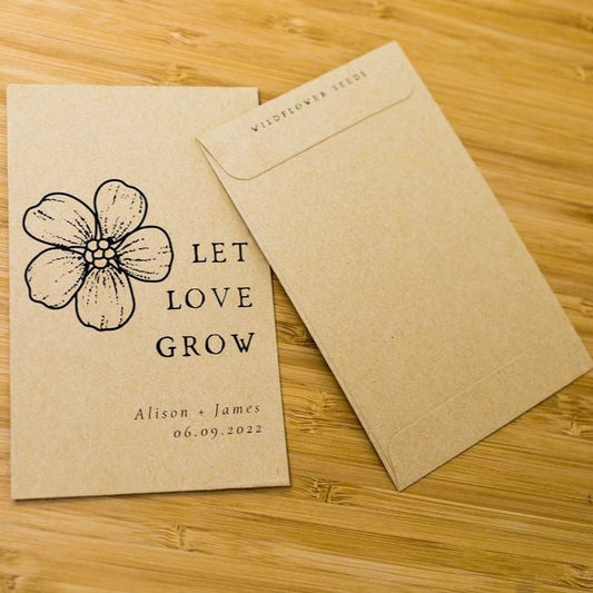 Wedding Seeds - Single Flower - Let Love Grow - Rubee Seeds & Gifts