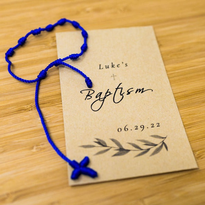 Handmade Rosary Bracelet - Royal Blue - Rubee Seeds & Gifts