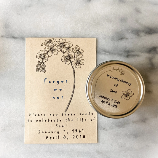 Personalized Memorial Seeds + Candle - Rubee Seeds & Gifts