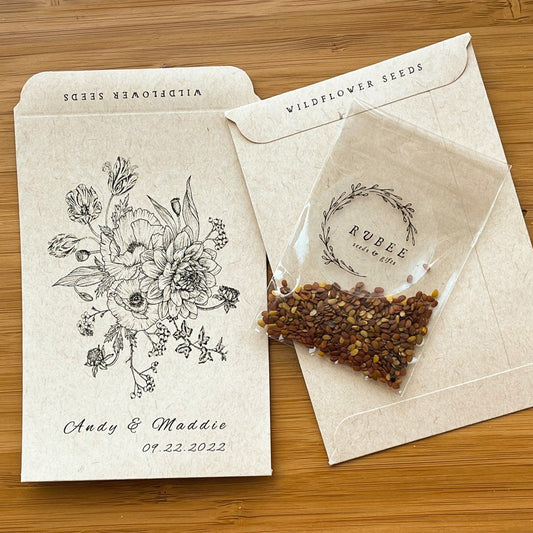 Wedding Wildflower Seed Packet - Flowers - Rubee Seeds & Gifts